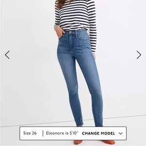 Madewell 11 inch High Rise Skinny Size 27